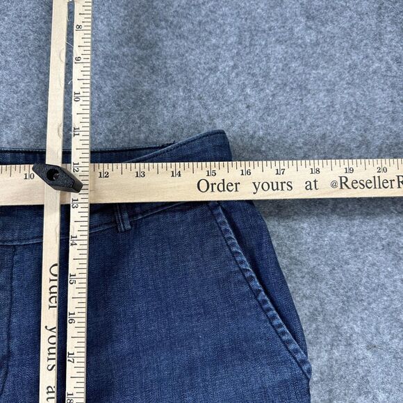 Banana Republic Hampton Fit Pants Womens 8 Blue Denim Stretch Trouser 30x25 - Picture 8 of 14